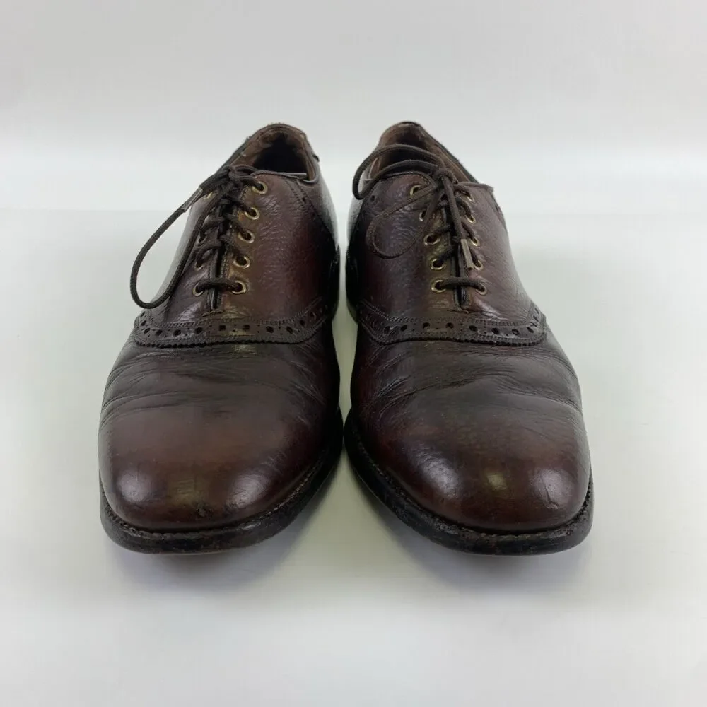 Allen Edmonds Ostendo Leather Wingtip Oxfords Brown Vibram Brogue Men Size 9.5 D